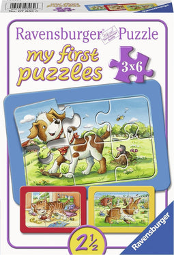 Ravensburger Mijn dierenvriendjes - My First puzzels - 3x6 stukjes - kinderpuzzel