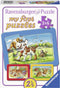 Ravensburger Mijn dierenvriendjes - My First puzzels - 3x6 stukjes - kinderpuzzel
