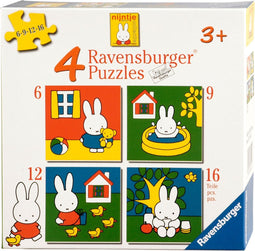 Ravensburger nijntje. vier puzzels -6+9+12+16 stukjes - kinderpuzzel