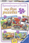 Ravensburger Op het werk- My First puzzels -2+4+6+8 stukjes - kinderpuzzel