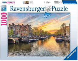 Ravensburger puzzel Amsterdam grachtenoever 1000 stukjes.