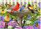 Ravensburger puzzel Bij het vogelbadje - Legpuzzel - 500 stukjes