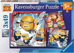 Ravensburger puzzel Despicable Me 4 - Drie puzzels - 49 stukjes - kinderpuzzel