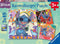 Ravensburger puzzel Disney Stitch - Drie puzzels - 49 stukjes - kinderpuzzel