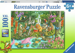 Ravensburger puzzel Het jungle-orkest - Legpuzzel - 100 XXL stukjes