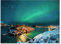 Ravensburger puzzel Noorderlicht bij Bergsfjord - Legpuzzel - 500 stukjes