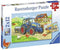 Ravensburger puzzel Op de bouwplaats en boerderij - 2x12 stukjes - kinderpuzzel