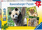 Ravensburger puzzel Panda, tijger en leeuw - Legpuzzel - 3x49 stukjes