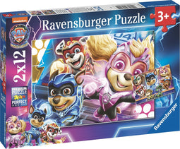 Ravensburger puzzel Paw Patrol: The Mighty Movie - Legpuzzel - 2x12 stukjes