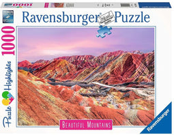 Ravensburger puzzel Regenboogbergen, China - Legpuzzel - 1000 stukjes