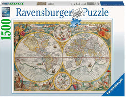 Ravensburger puzzel Wereldkaart 1594 - Legpuzzel - 1500 stukjes