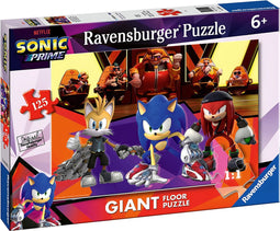 Ravensburger, Reuze vloerpuzzel 125 stukjes Sonic met bondgenoten en rivalen van Sonic Prime, Veelkleurig