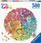 Ravensburger Round puzzle Circle of colors Flowers - Legpuzzel - 500 stukjes