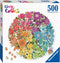 Ravensburger Round puzzle Circle of colors Flowers - Legpuzzel - 500 stukjes