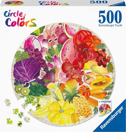 Ravensburger Round puzzle Circle of colors Fruits and Vegetables - Legpuzzel - 500 stukjes