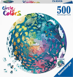 Ravensburger Round puzzle Circle of colors Ocean and Submarine - Legpuzzel - 500 stukjes