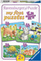 Ravensburger Schattige huisdieren- My First puzzels -2+4+6+8 stukjes - kinderpuzzel