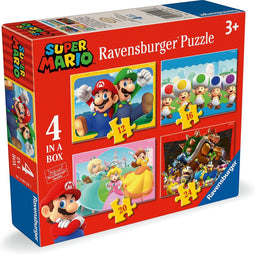 Ravensburger - Super Mario 4 in a Box - Puzzel - 4x49 Stukjes