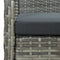 vidaXL - Tuinbank - 3-zits - met - kussen - poly - rattan - grijs