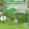 Eugad Buitenren voor Konijnen en Kleine Dieren - 6 Panelen Metaal - Zwart - Diameter 114 cm -