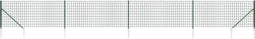 vidaXL - Draadgaashek - met - grondankers - 0,8x10 - m - groen