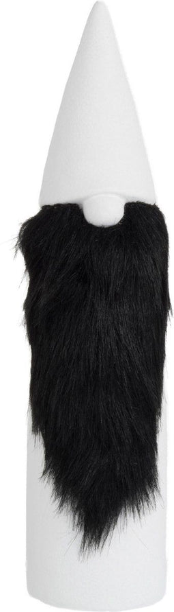 J-Line figuur Kerstman - keramiek/imitatiebont - zwart/wit - medium