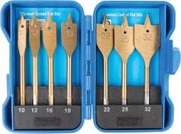 Silverline Speedboren - Titanium Coating - 7-delig - Ø 10-32 mm - Inclusief Opbergkoffer