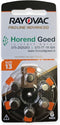 Rayovac Proline Advanced - hoortoestel batterij P13 - oranje sticker - Horend Goed