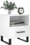 vidaXL - Nachtkastje - 40x35x47,5 - cm - bewerkt - hout - hoogglans - wit