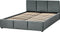 BOUSSE - Tweepersoons boxspring - Donkergrijs - 160 x 200 cm - Fluweel