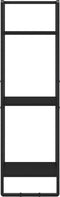 vidaXL - Wandrek - 3-laags - 30x25x100 - cm - bewerkt - hout - zwart