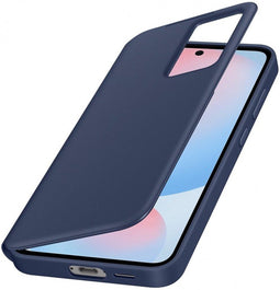 Samsung Galaxy S24 FE - Smart View Wallet Case - Kijkvenster en sleep/wake functie - Blauw