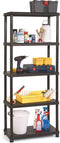 Keter Plus Shelf 80/5 - Kunststof Stellingkast - 5 Planken - 80x40x187cm - Zwart