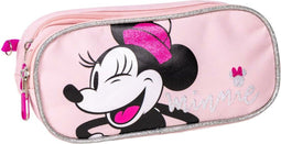 Pennenetui met 2 vakken Minnie Mouse Roze 22,5 x 8 x 10 cm