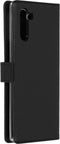 Selencia Hoesje Geschikt voor Samsung Galaxy Note 10 Hoesje Met Pasjeshouder - Selencia Echt Lederen Bookcase - Zwart
