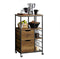 SoBuy FKW111-PF - Keukentrolley - 3 Laden 3 Planken - Bruin 53x37x89 cm