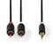 Nedis CABW22200AT30 - Kabel 3.5mm naar RCA - 300cm - Grijs
