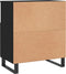 vidaXL - Dressoir - 60x35x70 - cm - bewerkt - hout - zwart