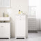 SoBuy BZR21-II-W - Smalle Badkamerkast - Wasgoedkast met Uittrekbare Mand - Wit 40x90x38cm
