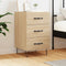 vidaXL - Nachtkastje - 40x40x66 - cm - bewerkt - hout - sonoma - eikenkleurig