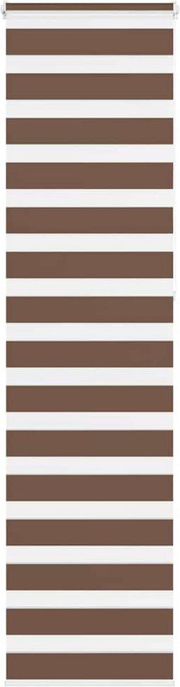 vidaXL - Zebra - rolgordijn - 60x230 - cm - stofbreedte - 55,9 - cm - polyester - bruin
