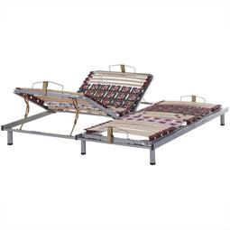 Beliani MOON - Verstelbare lattenbodem - Grijs - Staal