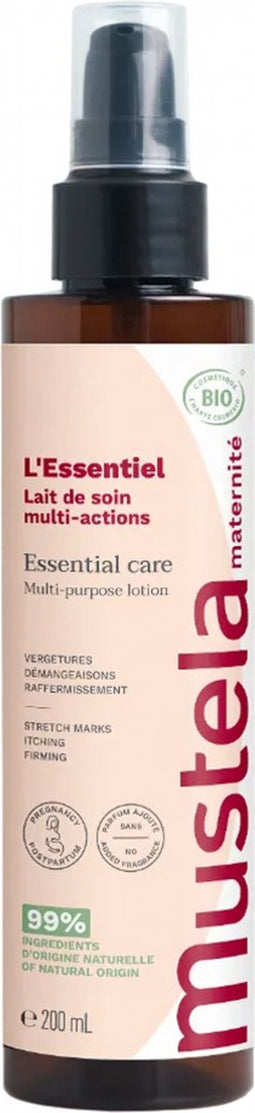 Mustela Maternité L'Essentiel Lait de Soin Multi-Actions Bio 200 ml