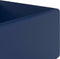 vidaXL - Wastafel - met - overloop - vierkant - 41x41cm - keramiek - mat - donkerblauw