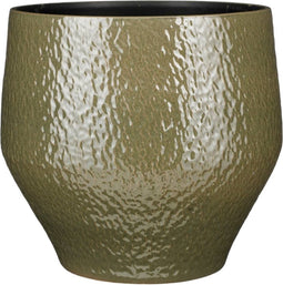 Mica Decorations Morris Bloempot - 32x32x30 cm - Keramiek - Groen