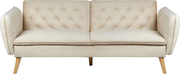 BARDU - Slaapbank - Beige - Fluweel