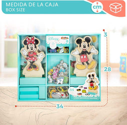 Educatief Spel Mickey & Minnie Hout Magnetisch Kleding 54 Onderdelen