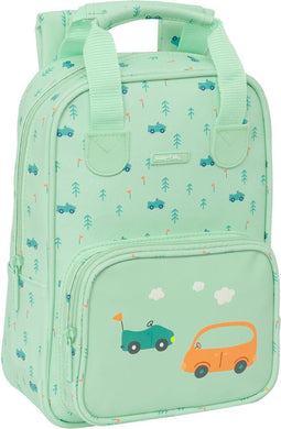 Kinderrugzak Safta Coches Groen 20 x 28 x 8 cm