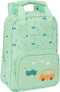 Kinderrugzak Safta Coches Groen 20 x 28 x 8 cm