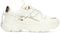 POSH by Poelman MADEE - Dames sneakers - Vetersluiting - Wit met goud